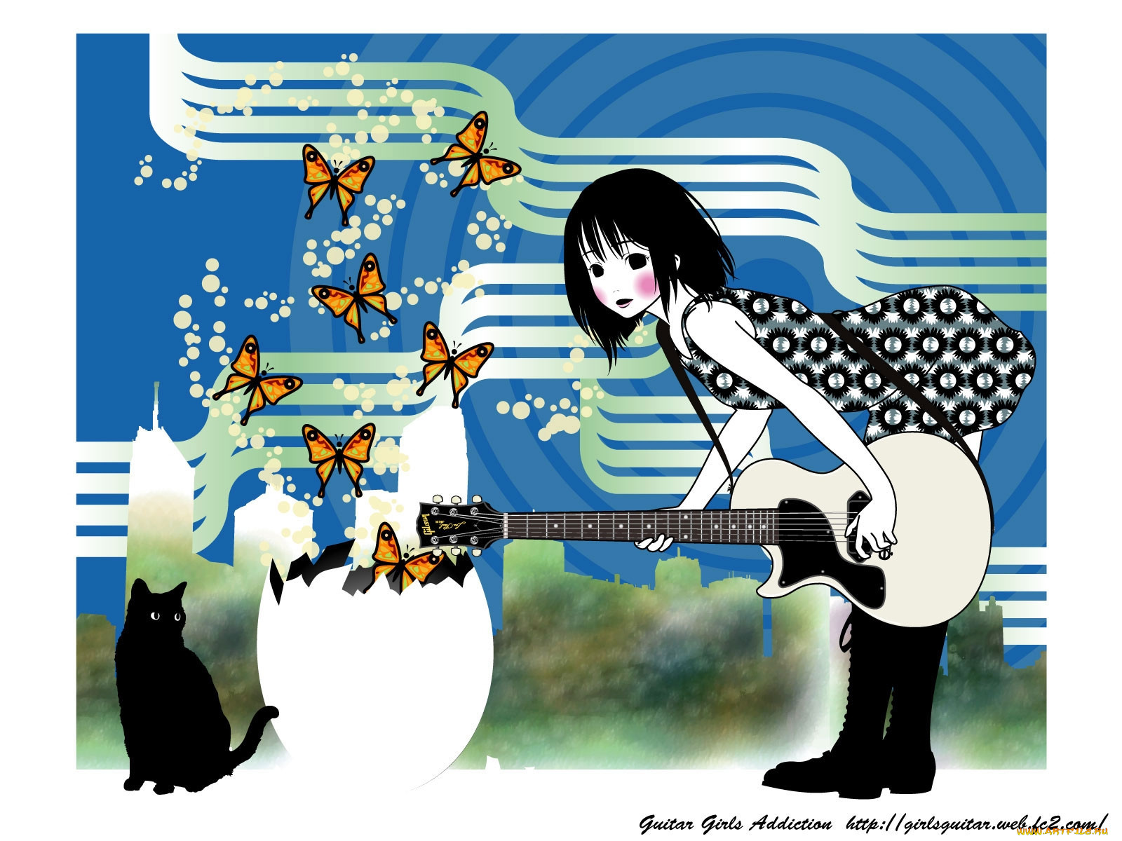 , guitar, girls, addiction